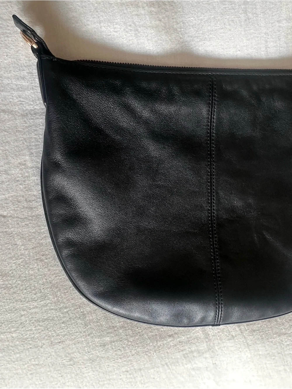 Marc Jacobs Black Leather Toiletry Pouch with Embossed Logo